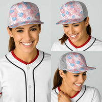 Anthurium Plumeria Lei Pastel Baseball Net Cap Pink Hawaiian Splendid Palaka LT01 - Polynesian Pride