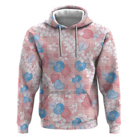 Anthurium Plumeria Lei Pastel Hoodie Pink Hawaiian Splendid Palaka LT01 Pullover Hoodie Pink - Polynesian Pride