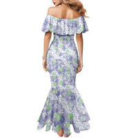 Anthurium Plumeria Lei Pastel Family Matching Mermaid Dress and Hawaiian Shirt Purple Hawaiian Splendid Palaka