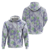 Anthurium Plumeria Lei Pastel Hoodie Purple Hawaiian Splendid Palaka LT01 - Polynesian Pride