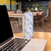 Anthurium Plumeria Lei Pastel Skinny Tumbler Purple Hawaiian Splendid Palaka