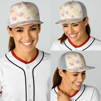 Anthurium Plumeria Lei Pastel Baseball Net Cap Yellow Hawaiian Splendid Palaka LT01 - Polynesian Pride