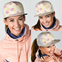 Anthurium Plumeria Lei Pastel Mesh Trucker Cap Yellow Hawaiian Splendid Palaka LT01 - Polynesian Pride