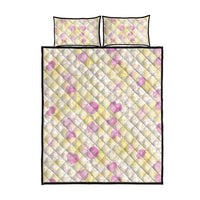 Anthurium Plumeria Lei Pastel Quilt Bed Set Yellow Hawaiian Splendid Palaka