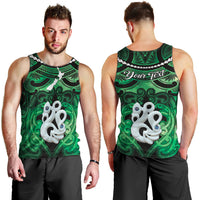Personalised Maori Matariki Manaia Kakariki Men Tank Top Maori Kowhaiwhai Pattern Galaxy LT01 - Polynesian Pride