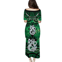 Personalised Maori Matariki Manaia Kakariki Puletasi Maori Kowhaiwhai Pattern Galaxy LT01 - Polynesian Pride