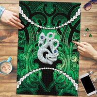 Maori Matariki Manaia Kakariki Puzzle Maori Kowhaiwhai Pattern Galaxy LT01 Green - Polynesian Pride