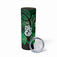 Personalised Maori Matariki Manaia Kakariki Skinny Tumbler Maori Kowhaiwhai Pattern Galaxy LT01 - Polynesian Pride