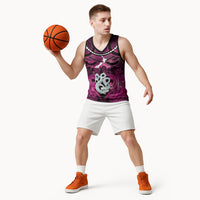 Personalised Maori Matariki Manaia Mawhero Basketball Jersey Maori Kowhaiwhai Pattern Galaxy LT01 - Polynesian Pride
