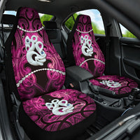 Maori Matariki Manaia Mawhero Car Seat Cover Maori Kowhaiwhai Pattern Galaxy LT01 One Size Pink - Polynesian Pride