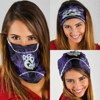Maori Matariki Manaia Waiporoporo Neck Gaiter Maori Kowhaiwhai Pattern Galaxy LT01 - Polynesian Pride