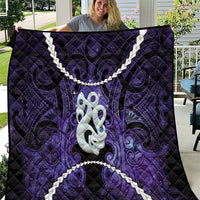 Maori Matariki Manaia Waiporoporo Quilt Maori Kowhaiwhai Pattern Galaxy LT01 Purple - Polynesian Pride