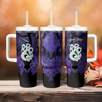 Personalised Maori Matariki Manaia Waiporoporo Tumbler With Handle Maori Kowhaiwhai Pattern Galaxy LT01 - Polynesian Pride