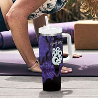 Personalised Maori Matariki Manaia Waiporoporo Tumbler With Handle Maori Kowhaiwhai Pattern Galaxy LT01 - Polynesian Pride