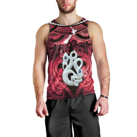 Personalised Maori Matariki Manaia Whero Men Tank Top Maori Kowhaiwhai Pattern Galaxy LT01 - Polynesian Pride