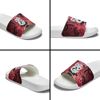 Maori Matariki Manaia Whero Slide Sandals Maori Kowhaiwhai Pattern Galaxy LT01 - Polynesian Pride