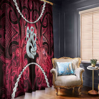 Maori Matariki Manaia Whero Window Curtain Maori Kowhaiwhai Pattern Galaxy LT01 - Polynesian Pride