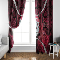 Maori Matariki Manaia Whero Window Curtain Maori Kowhaiwhai Pattern Galaxy LT01 - Polynesian Pride