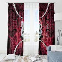 Maori Matariki Manaia Whero Window Curtain Maori Kowhaiwhai Pattern Galaxy LT01 - Polynesian Pride