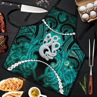 Maori Matariki Manaia Turquoise Apron Maori Kowhaiwhai Pattern Galaxy LT01 Turquoise - Polynesian Pride
