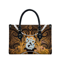 Maori Matariki Manaia Kowhai Leather Bag Maori Kowhaiwhai Pattern Galaxy LT01 - Polynesian Pride