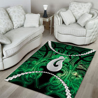 Maori Matariki Hei Matau Kakariki Area Rug Maori Kowhaiwhai Pattern Galaxy LT01 - Polynesian Pride