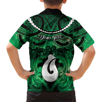 Personalised Maori Matariki Hei Matau Kakariki Family Matching Puletasi and Hawaiian Shirt Maori Kowhaiwhai Pattern Galaxy LT01 - Polynesian Pride