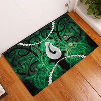 Maori Matariki Hei Matau Kakariki Rubber Doormat Maori Kowhaiwhai Pattern Galaxy LT01 - Polynesian Pride
