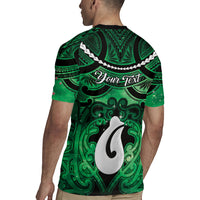 Personalised Maori Matariki Hei Matau Kakariki Rugby Jersey Maori Kowhaiwhai Pattern Galaxy LT01 - Polynesian Pride
