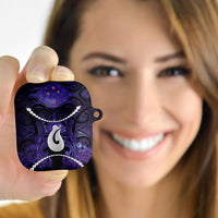Maori Matariki Hei Matau Waiporoporo AirPods Case Maori Kowhaiwhai Pattern Galaxy LT01 - Polynesian Pride