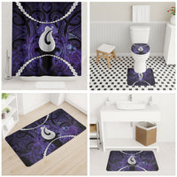 Maori Matariki Hei Matau Waiporoporo Bathroom Set Maori Kowhaiwhai Pattern Galaxy LT01 - Polynesian Pride