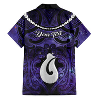 Personalised Maori Matariki Hei Matau Waiporoporo Hawaiian Shirt Maori Kowhaiwhai Pattern Galaxy LT01 - Polynesian Pride