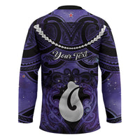 Personalised Maori Matariki Hei Matau Waiporoporo Hockey Jersey Maori Kowhaiwhai Pattern Galaxy LT01 - Polynesian Pride