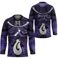 Personalised Maori Matariki Hei Matau Waiporoporo Hockey Jersey Maori Kowhaiwhai Pattern Galaxy LT01 - Polynesian Pride