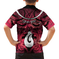 Personalised Maori Matariki Hei Matau Whero Hawaiian Shirt Maori Kowhaiwhai Pattern Galaxy