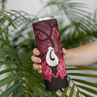 Personalised Maori Matariki Hei Matau Whero Skinny Tumbler Maori Kowhaiwhai Pattern Galaxy LT01 - Polynesian Pride