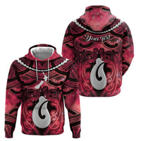 Personalised Maori Matariki Hei Matau Whero Zip Hoodie Maori Kowhaiwhai Pattern Galaxy LT01 - Polynesian Pride