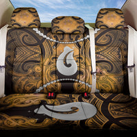 Maori Matariki Hei Matau Kowhai Back Car Seat Cover Maori Kowhaiwhai Pattern Galaxy LT01 One Size Yellow - Polynesian Pride