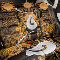 Maori Matariki Hei Matau Kowhai Back Car Seat Cover Maori Kowhaiwhai Pattern Galaxy LT01 - Polynesian Pride