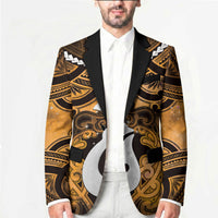 Personalised Maori Matariki Hei Matau Kowhai Blazer Maori Kowhaiwhai Pattern Galaxy