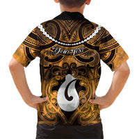 Personalised Maori Matariki Hei Matau Kowhai Family Matching Mermaid Dress and Hawaiian Shirt Maori Kowhaiwhai Pattern Galaxy LT01 - Polynesian Pride