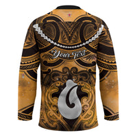 Personalised Maori Matariki Hei Matau Kowhai Hockey Jersey Maori Kowhaiwhai Pattern Galaxy