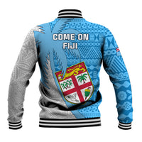 Fiji Rugby Baseball Jacket Come On Fijian Tapa Pattern LT01 - Polynesian Pride