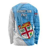 Fiji Rugby Long Sleeve Shirt Come On Fijian Tapa Pattern LT01