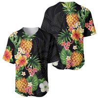 Hawaii Pineapple Tropical Baseball Jersey Colorful Hibiscus Plumeria LT01 - Polynesian Pride