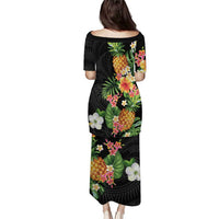 Hawaii Pineapple Tropical Puletasi Colorful Hibiscus Plumeria