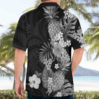 Hawaii Pineapple Tropical Hawaiian Shirt Neutral Hibiscus Plumeria