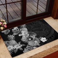 Hawaii Pineapple Tropical Rubber Doormat Neutral Hibiscus Plumeria