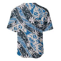Ninamu Tahiti Tiare Monstera Baseball Jersey Polynesian Pattern Curve Style - Polynesian Pride