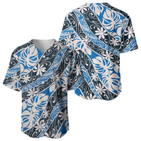 Ninamu Tahiti Tiare Monstera Baseball Jersey Polynesian Pattern Curve Style - Polynesian Pride